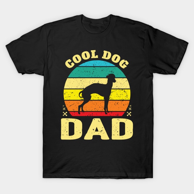 Retro Cool Whippet Dog Dad T-Shirt by pa2rok